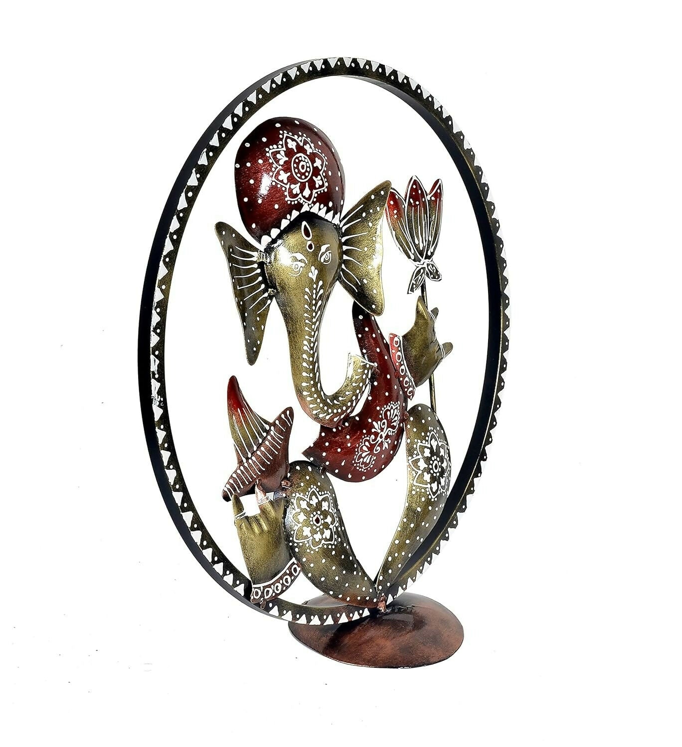 Umi Ganesha Idol in Cirle Decorative Handicraft Showpiece Ganesha Idol - Swadesiicart