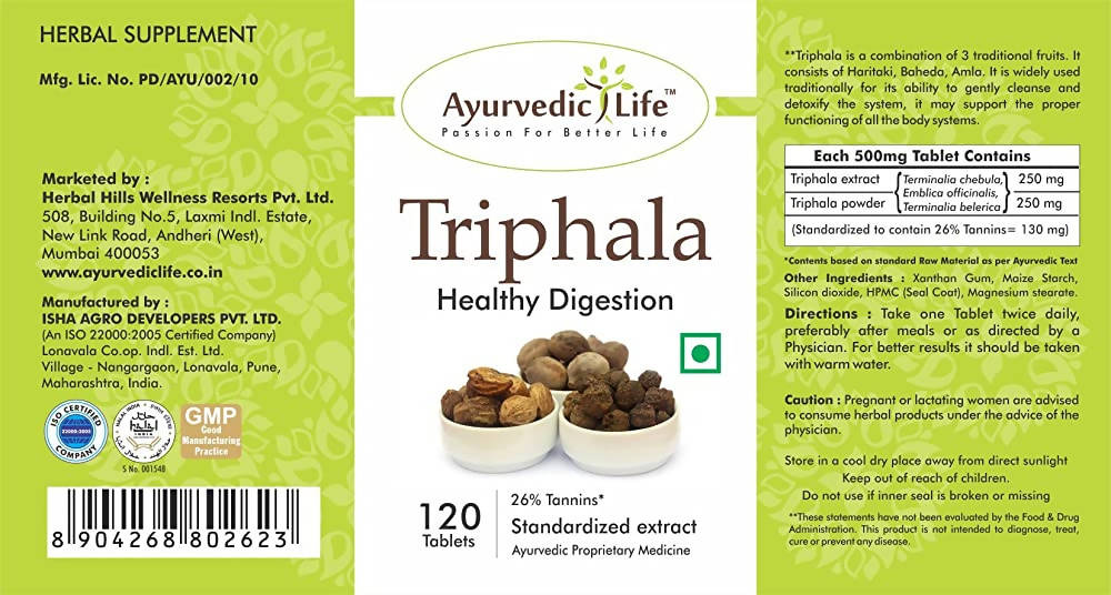 Ayurvedic Life Triphala Tablets | Swadesiicart