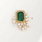 Nuyug 22K Gold Plated Emerald Fern Muse Stud Earrings | Swadesiicart