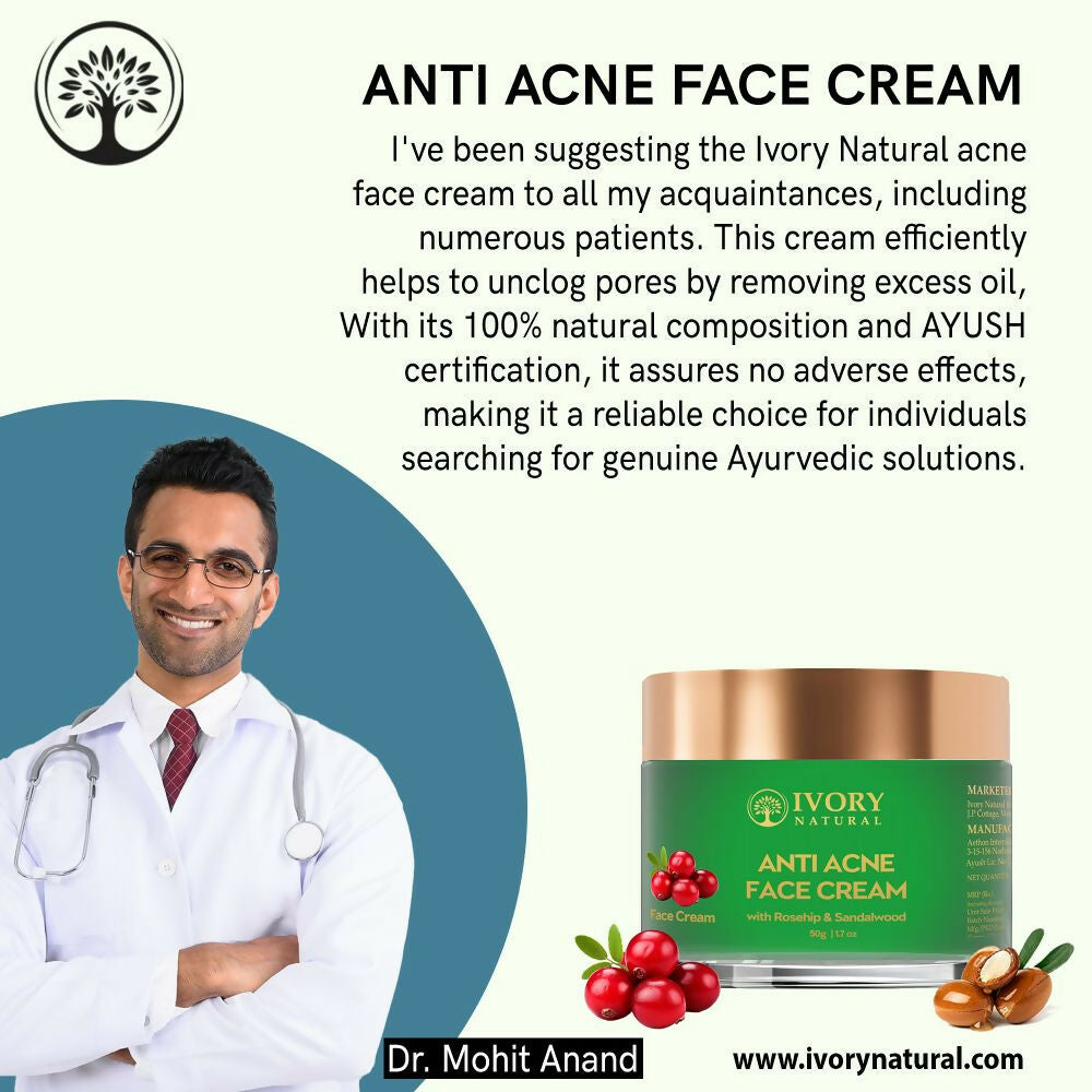 Ivory Natural Acne Face Cream For Acne Free Face | Swadesiicart