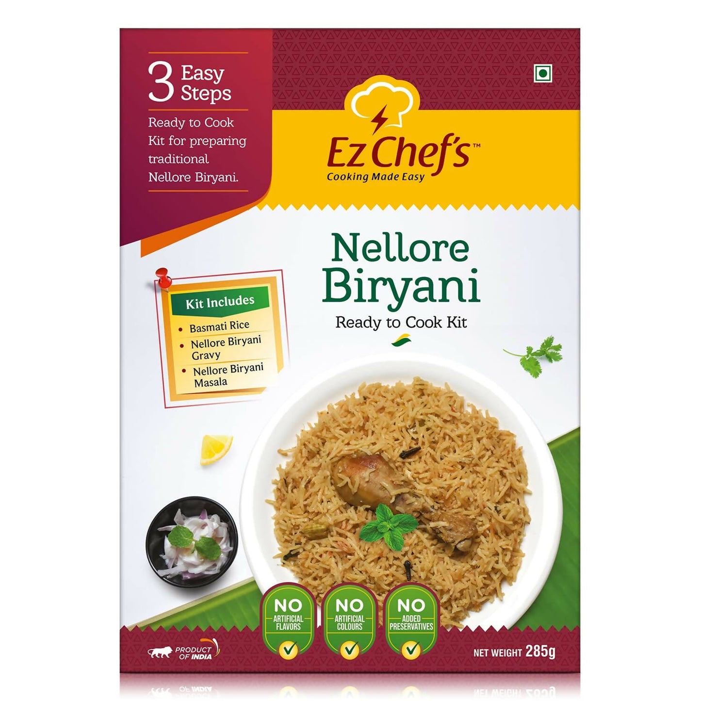 Ez Chef's Nellore Biryani Kit (Andhra Biryani) - Andhra's Famous Biryani | Swadesiicart