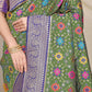 Jyoti Fashion Women's Green Patola Silk Zari Woven Saree with Blouse | Swadesiicart