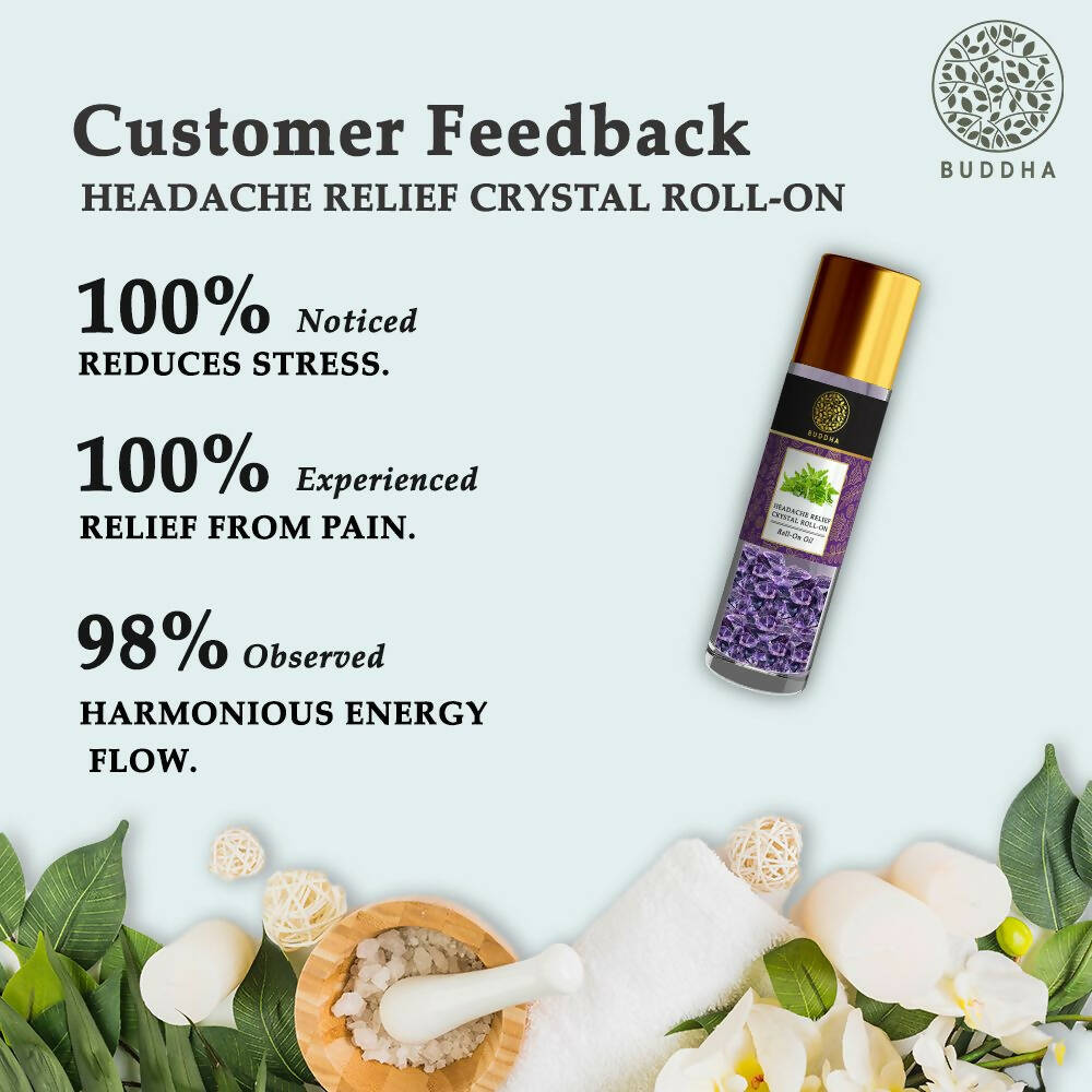 Buddha Natural Crystal Roll-On For Headache Relief - Swadesiicart