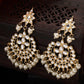 NVR Women's Gold-Polished Kundan Chandbali Earrings | Swadesiicart