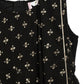 Ahalyaa Black Georgette Gold Foil Print Kids Peplum style Kurta Sharara Set With Dupatta For Girls | Swadesiicart