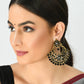Mominos Fashion Johar Kamal Golden And Black Beaded Earrings | Swadesiicart