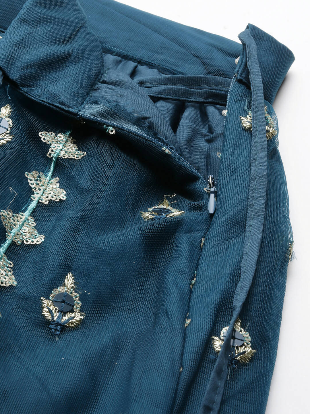 House of Panchhi Navy Blue Net Sequinse Work Lehenga & Blouse, Dupatta | Swadesiicart