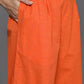 Ahalyaa Women's Traditional wear Kurta Set - Orange | Swadesiicart