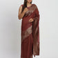 Shree Shyam Fashion Linen Cotton Maroon Saree