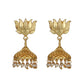 Joban Fashion Women Matte Gold Brass Jhumka | Swadesiicart