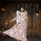 Jyoti Fashion Women's Cream Faux Georgette Floral Digital Printed Anarkali Dress with Dupatta | Swadesiicart