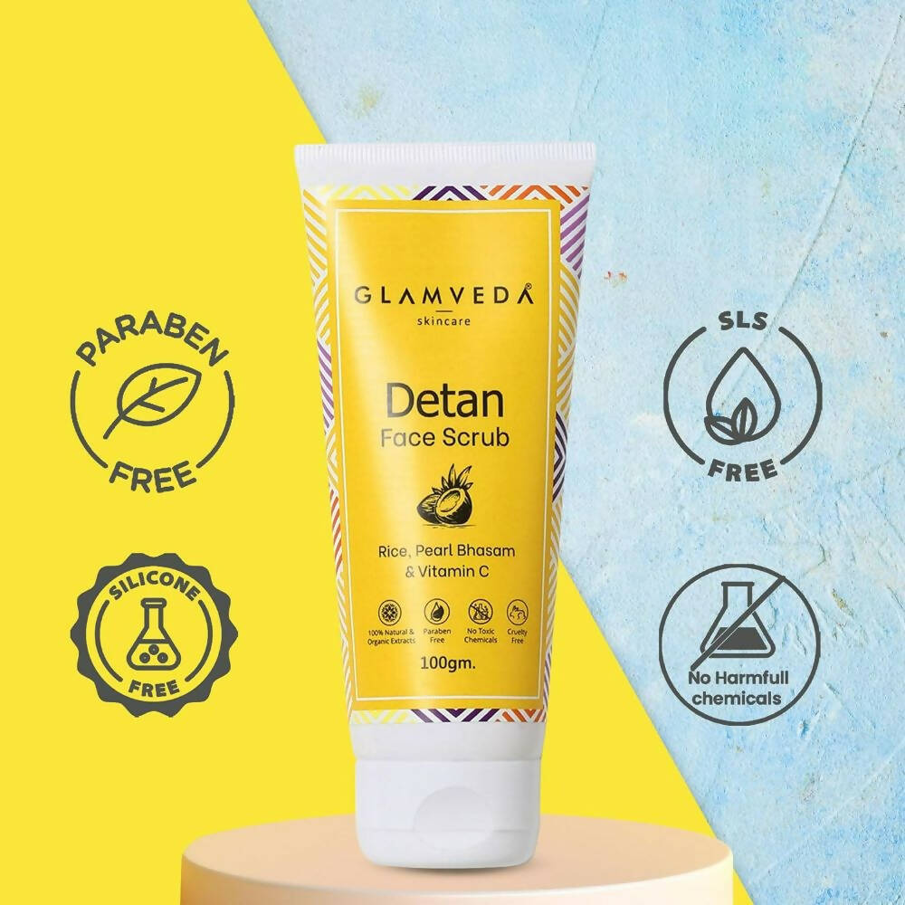 Glamveda Detan Face & Body Scrub - Swadesiicart
