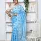 Very Much Indian Jamdhani Cotton Saree - Powder Blue | Swadesiicart