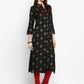 NOZ2TOZ Women Black Rayon Kurta (1Pc) - Swadesiicart