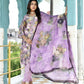 Vaasva Women's Purple Tissue Gota Embroidered Suit Set With Solid Pant And Embroidered Dupatta | Swadesiicart