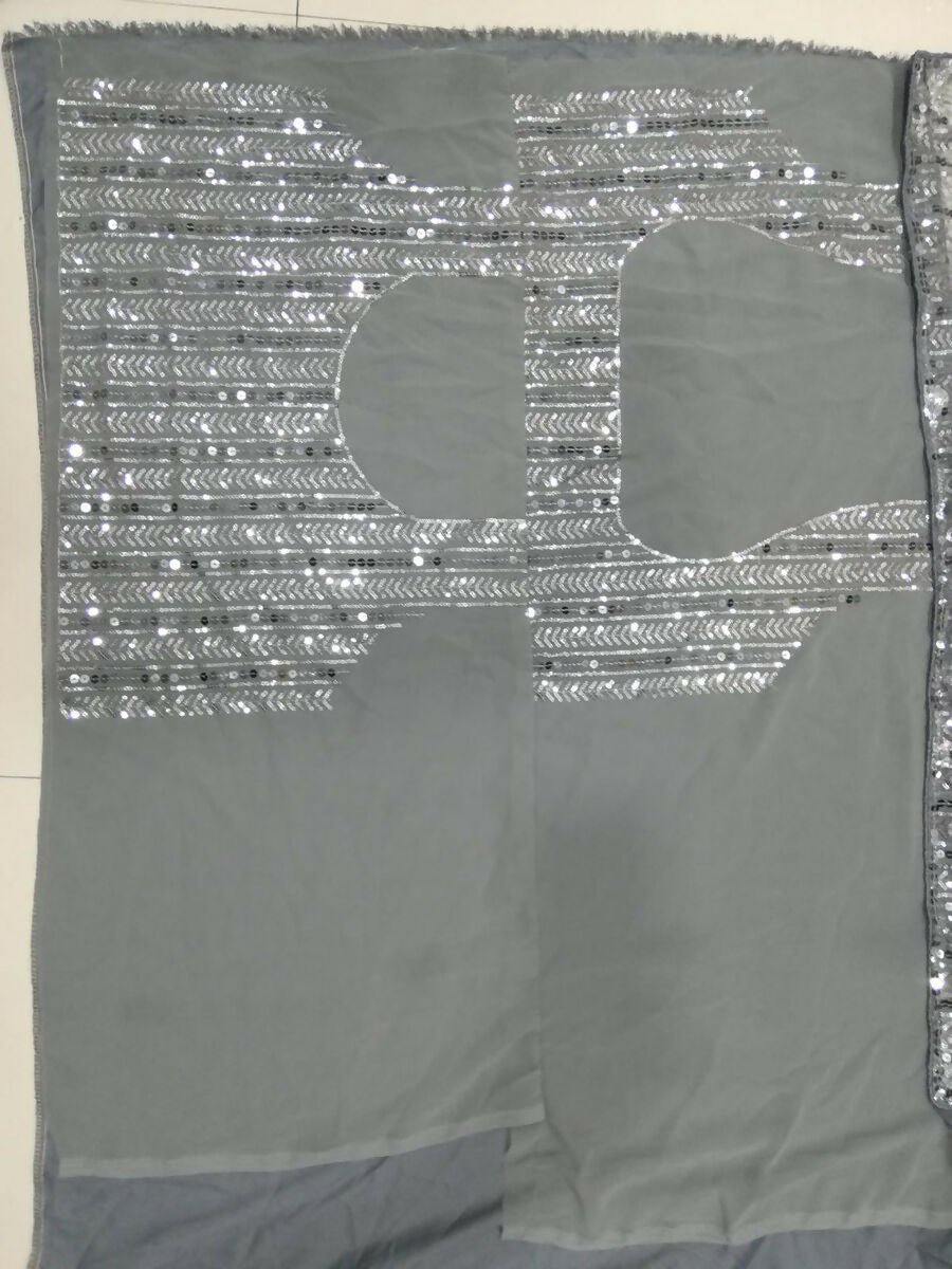 Jyoti Fashion Classy Grey Faux Georgette 3MM & 7MM Sequins Embroidery Lehenga Choli with Dupatta | Swadesiicart