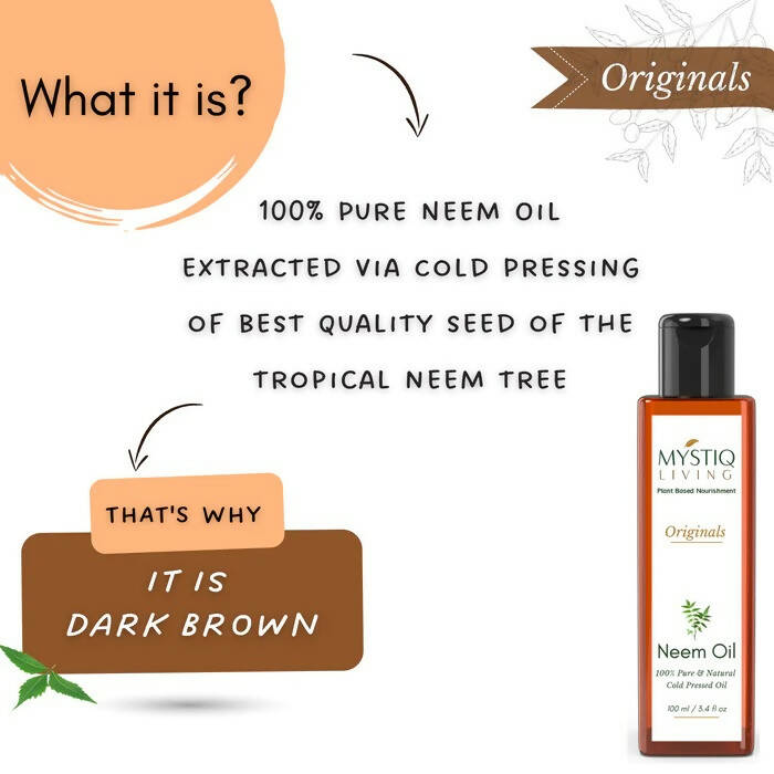 Mystiq Living Originals Neem Oil - Swadesiicart