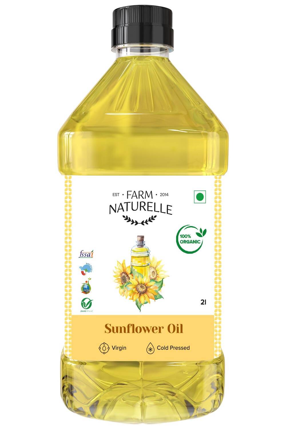 Farm Naturelle Organic Virgin Cold Pressed Sunflower Oil - Swadesiicart