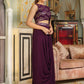 Janasya Purple Georgette Sequined Saree and Blouse | Swadesiicart