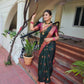 DEIANA'S Beautiful Designer Golden zari Soft Lichi Silk Saree - Green - Swadesiicart