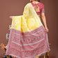Shree Shyam Fashion Anaya Yellow Linen Cotton Saree
