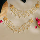 Ruby Raang Gold Kundan and Pearl Chain (set of 2) | Swadesiicart