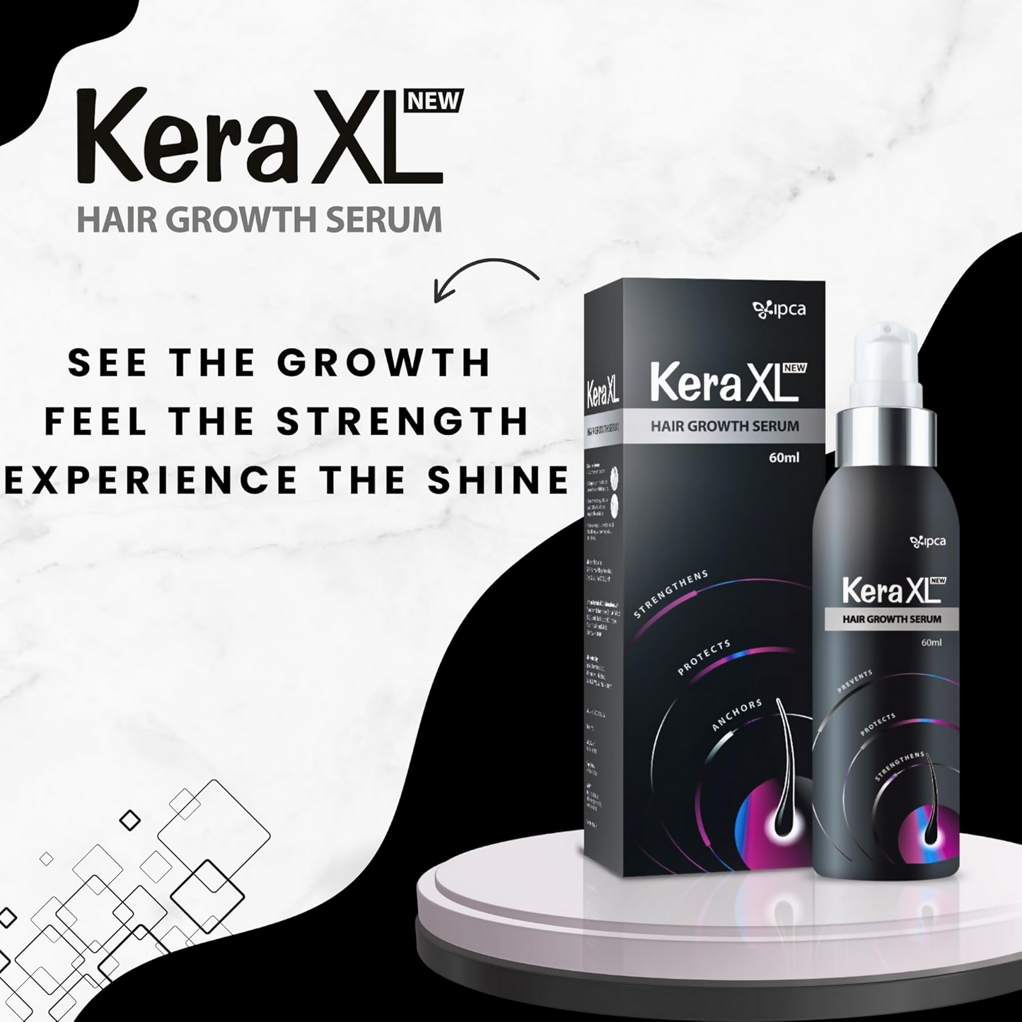 Ipca Kera XL Hair Growth Serum | Swadesiicart