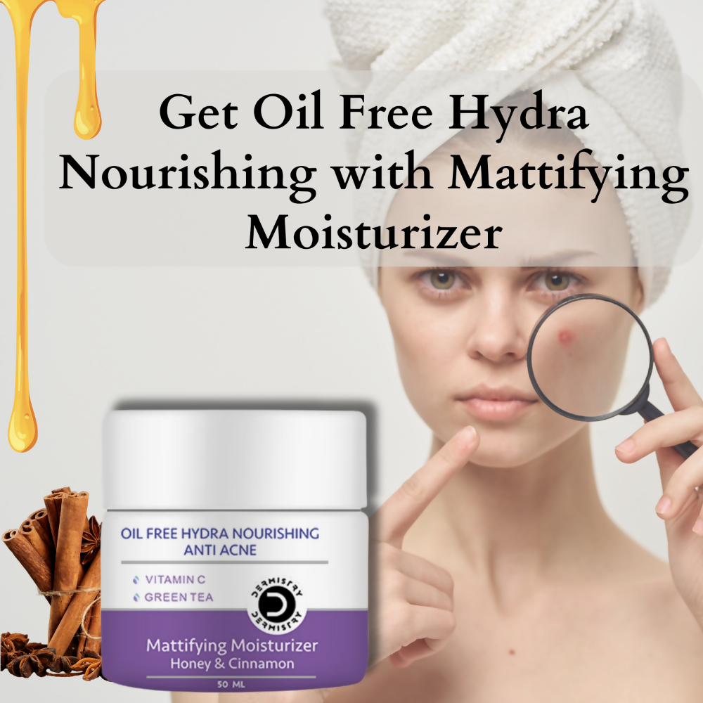 Dermistry Green Tea Vitamin C Oil Free Hydra Nourishing Mattifying Moisturizer Oily Acne Prone Skin - Swadesiicart