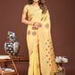 Shree Shyam Fashion Neerja Yellow Linen Cotton Saree