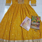 Anaita Yellow Embroidered Silk Anarkali Suits