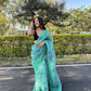 Vamsee Vidhi 1 Blue Organza Saree - Swadesiicart
