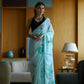 Vamsee Laxmi Blue Georgette Saree - Swadesiicart