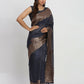 Shree Shyam Fashion Linen Cotton Navy Blue Saree