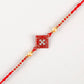 Sleek American Diamond Rakhi And Soan Papdi | Swadesiicart