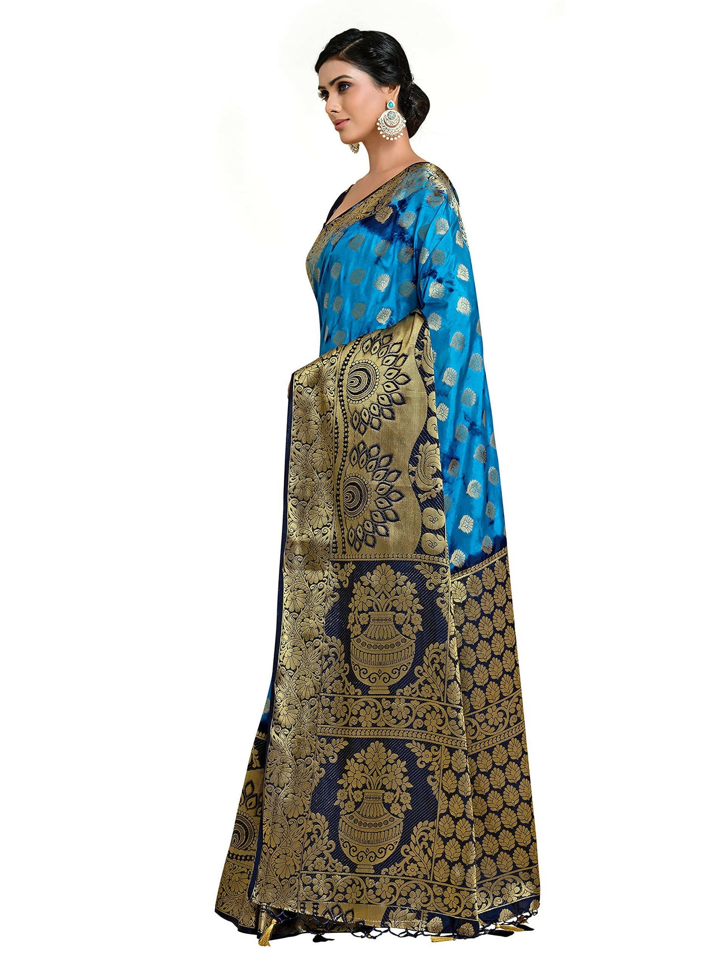 Mimosa Women's Banarasi Art Silk Multicolor Saree | Swadesiicart