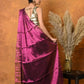 Very Much Indian Fusion Cotton Tissue Shimmer Saree - Maroon | Swadesiicart