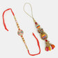NVR Women & Men Set of 2 Multicolor Artificial beads Bhaiya Bhabhi Rakhi With Roli Chawal & Chocolate | Swadesiicart