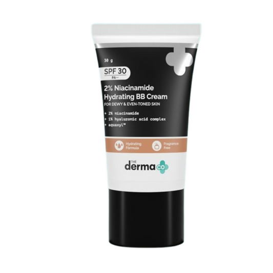 The Derma Co 2% Niacinamide Hydrating BB Cream with 1% Hyaluronic Acid Complex & Aquaxyl - Swadesiicart