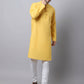 Even Apparels Yellow Pure Cotton Men's Kurta With Band Collar (SLD1183) | Swadesiicart