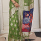Shree Shyam Fashion Linen Cotton Green Saree