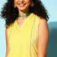 Ahalyaa Women Yellow Colour Cotton Printed Kurta Palazzo Set | Swadesiicart