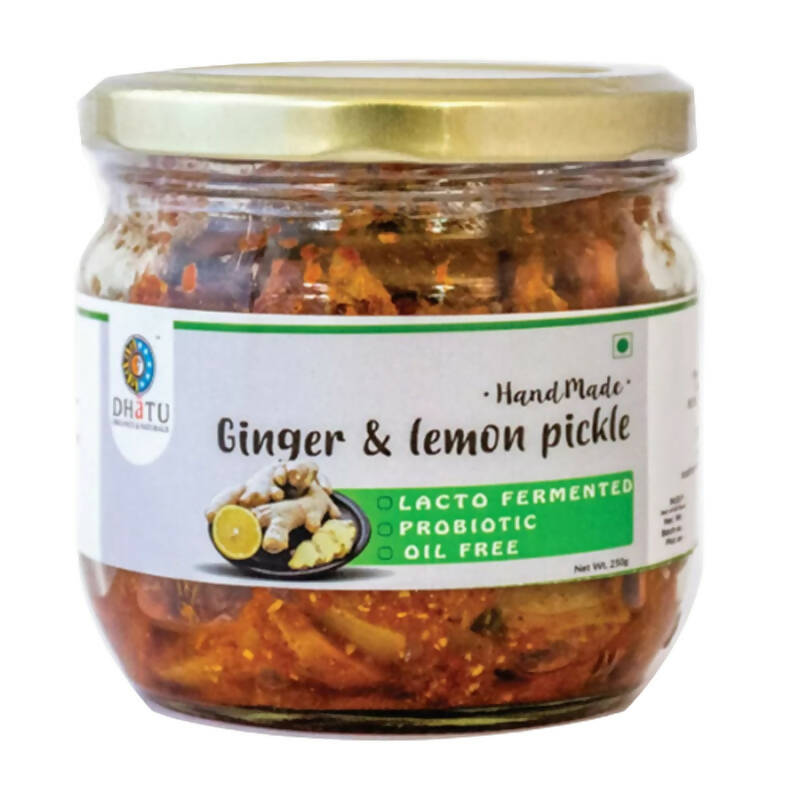 Dhatu Organics & Naturals Oil Free Ginger Lemon Pickle