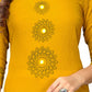 NOZ2TOZ Women's Yellow Color Slub Cotton Straight Kurta Only - Swadesiicart