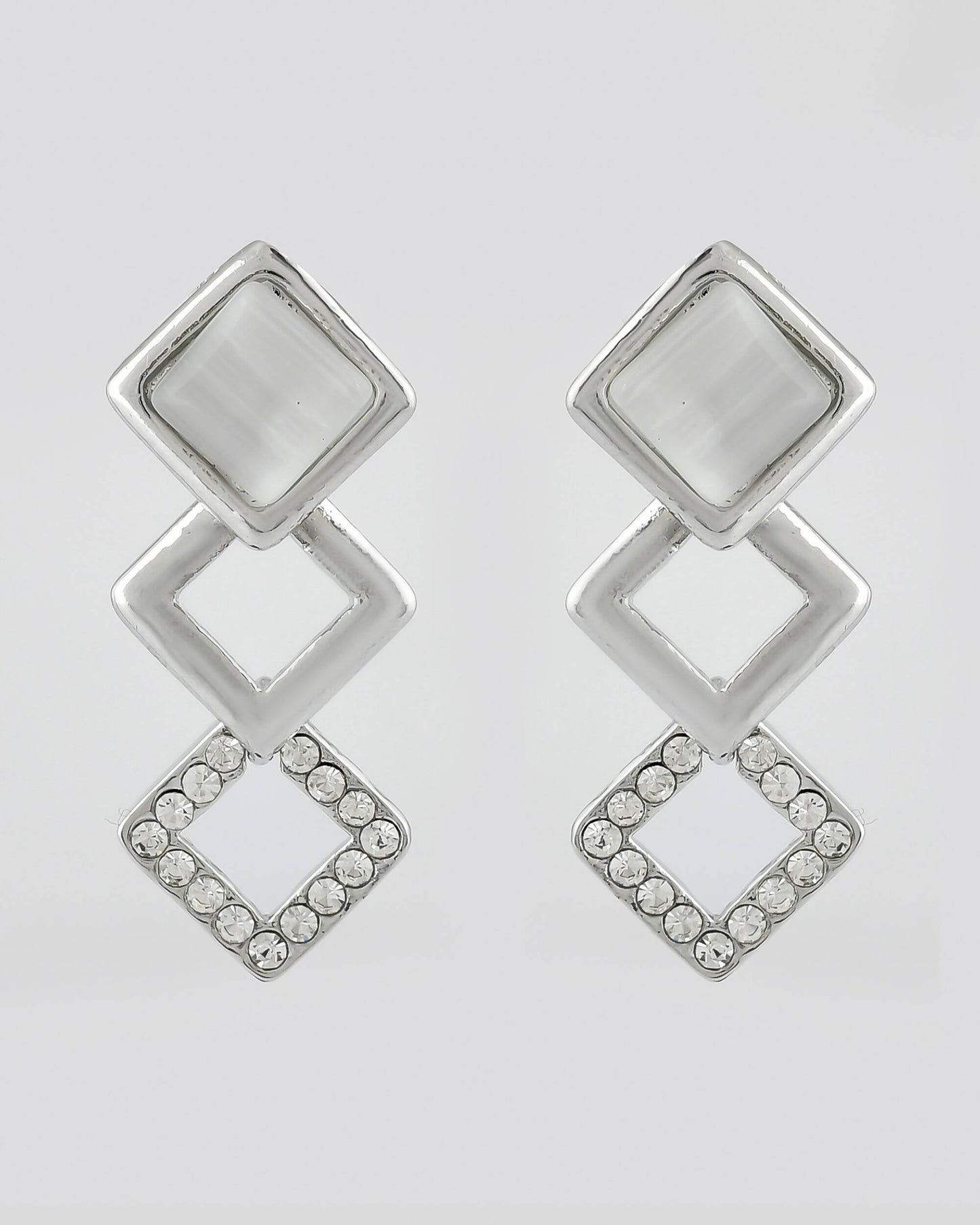 VOJ Stainless Steel Silver Silver Jewellery Set (Pack of 2) - Swadesiicart
