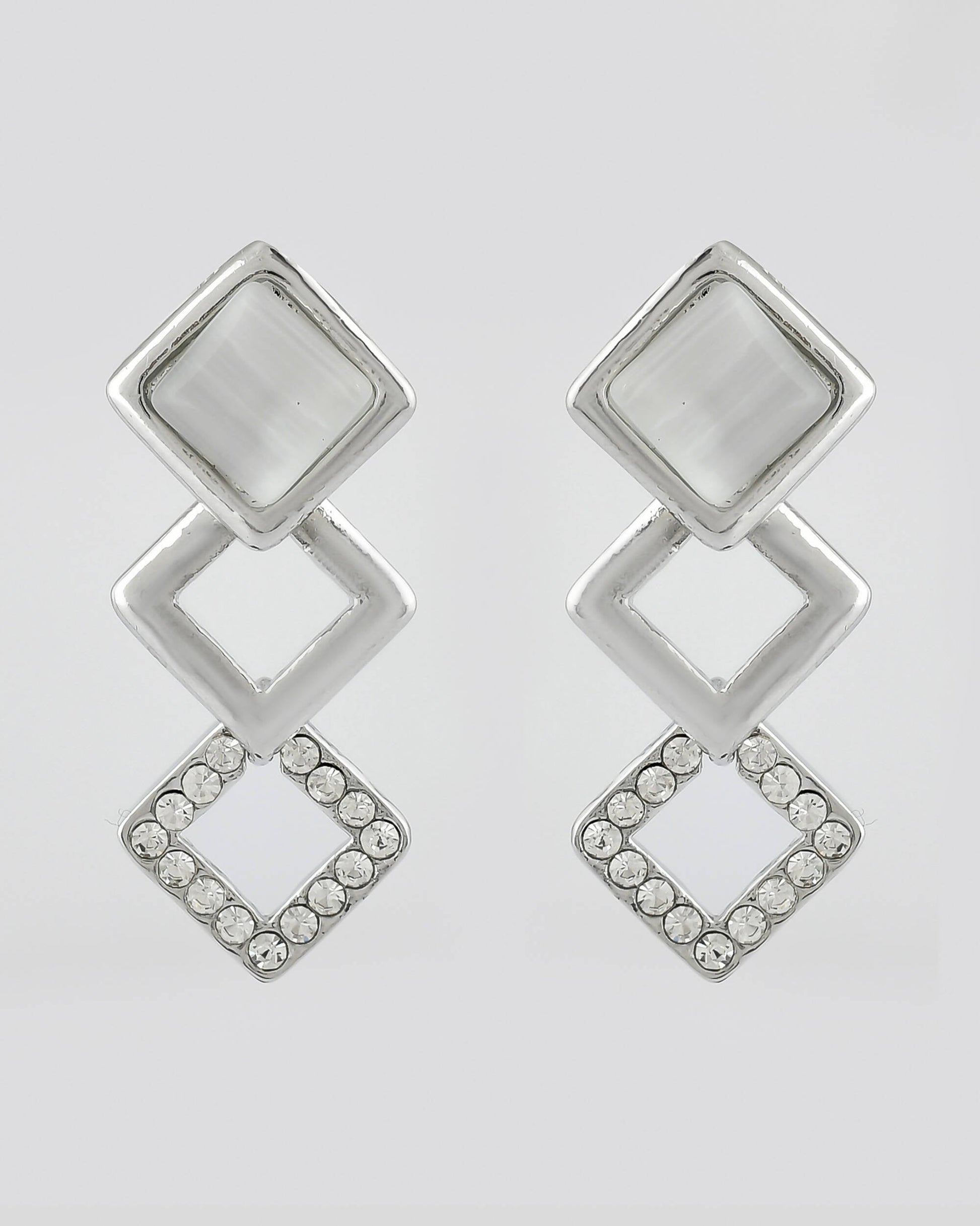 VOJ Stainless Steel Silver Silver Jewellery Set (Pack of 2) - Swadesiicart