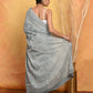 Very Much Indian Handblock Printed Cotton Saree With Natural Dyes - Grey | Swadesiicart