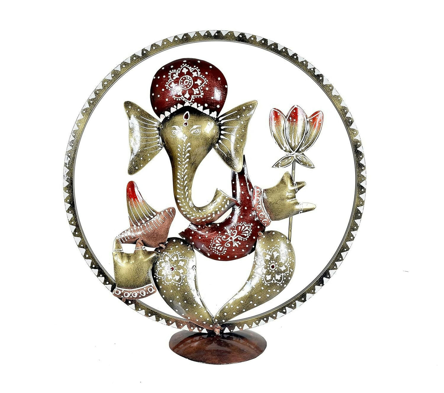 Umi Ganesha Idol in Cirle Decorative Handicraft Showpiece Ganesha Idol - Swadesiicart