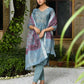 Vaasva Women's Chanderi Printed Suit Set With Pant And Printed Dupatta | Swadesiicart