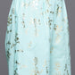 Ahalyaa Women's Traditional Wear Co-ods - Blue | Swadesiicart