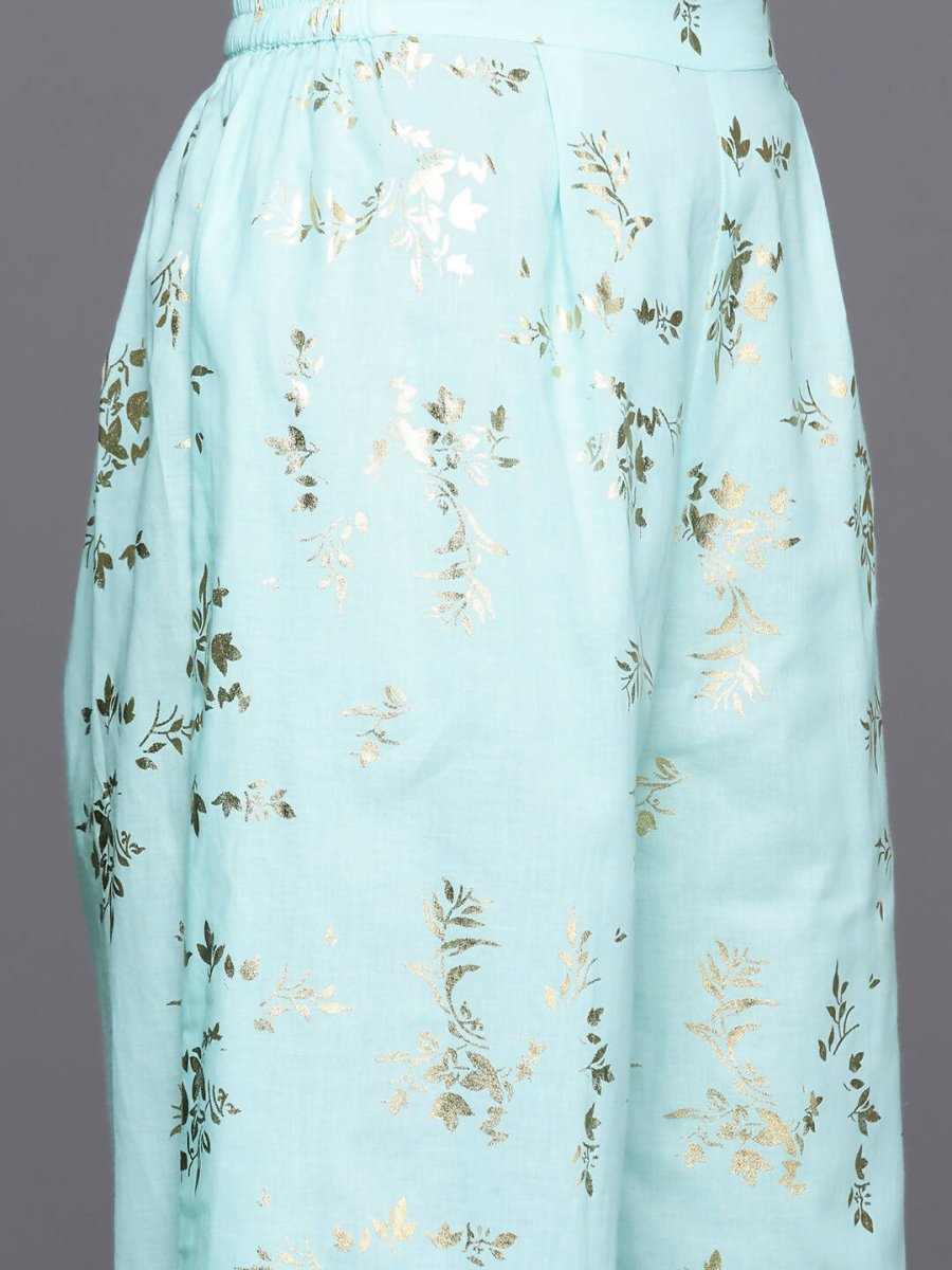 Ahalyaa Women's Traditional Wear Co-ods - Blue | Swadesiicart